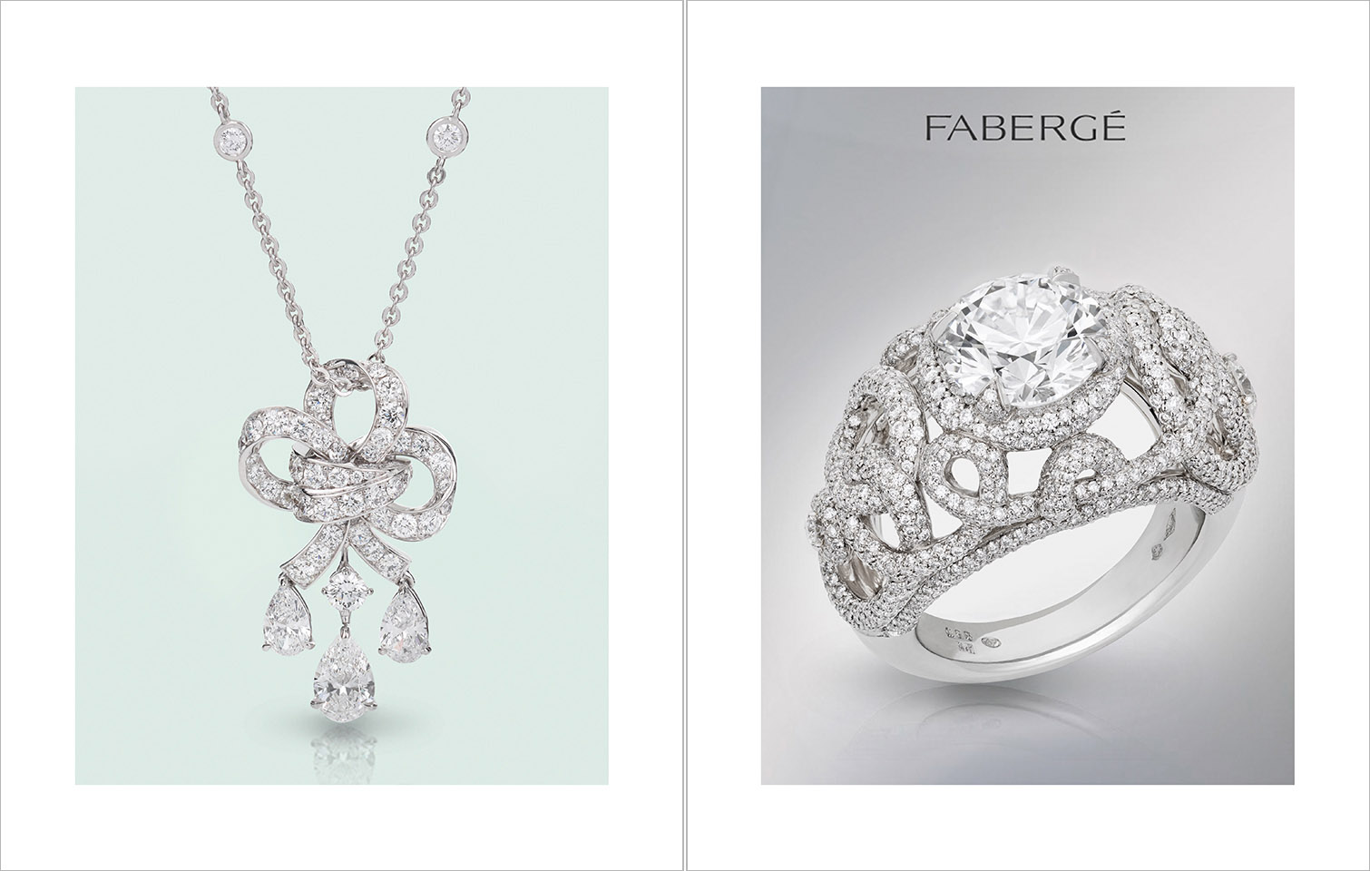 Faberge Diamond Pendant and Ring